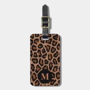 Monogram Classic Black/Brown Leopard Spot Print Gepäckanhänger