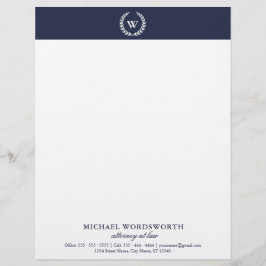 Monogram Classic Elegant Beruflich Letterhead Briefkopf