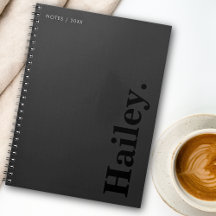 Monogram Classic Elegant Minimaler Schwarzer Name