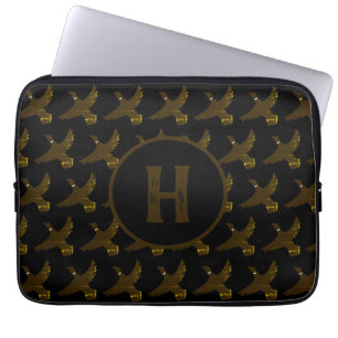 Monogram Classic Imitate Gold Foil Enten Laptopschutzhülle
