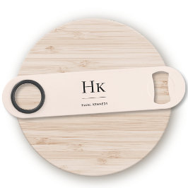 Monogram Classic Simple Modern Blush Pink Speed Flaschenöffner