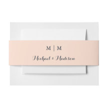 Monogram Classic Wedding Invitation Bly Band