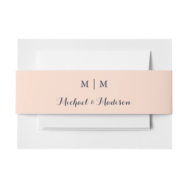 Monogram Classic Wedding Invitation Bly Band (Vorderseite Beispiel)