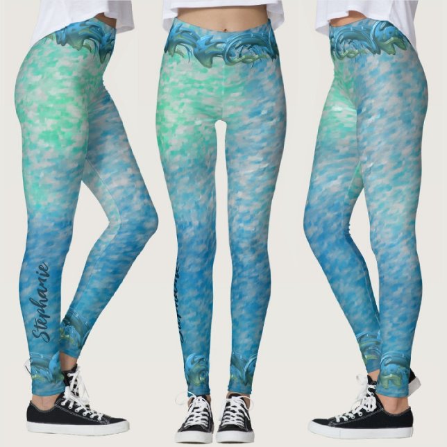 Monogram Cloudy Fog & Wave 0916 Leggings (Von Creator hochgeladen)