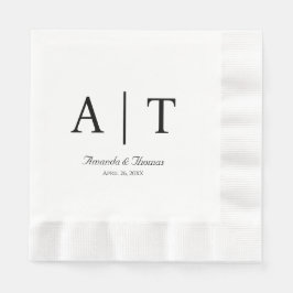 Monogram Cocktail Paper Napkin Serviette