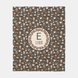 Monogram Coffee Lover Fleecedecke