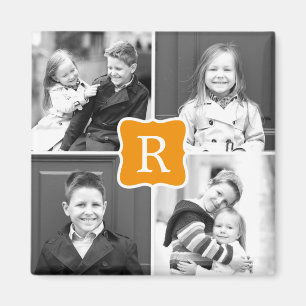 Monogram Collage Personalisiert Foto Magnet - Oran