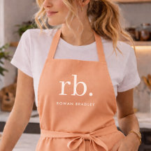 Monogram Coral Peach Elegante Feminine Minimalisti