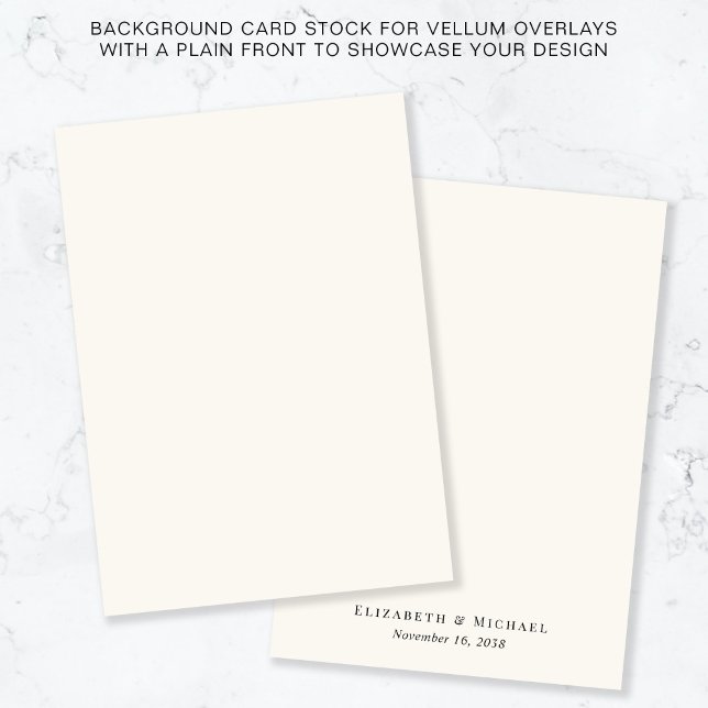 Monogram Cream Background for Vellum Overlay Einladung (Von Creator hochgeladen)