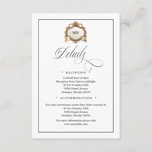 Monogram Creat QR Code Enclosure Card Begleitkarte (Vorderseite)