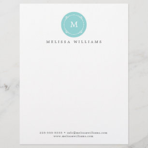 Monogram Creative Beruflich Modern Letterhead Briefbogen