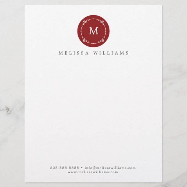 Monogram Creative Professional Moderner Briefkopf (Vorderseite)