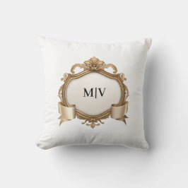 Monogram Crest Personalized  Kissen