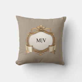 Monogram Crest Personalized  Kissen
