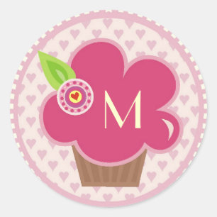 MONOGRAM CUPPYCAKE SÜSSE STICKER