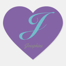 Monogram Cursive Letter J Lila Kalligrafie