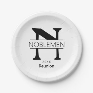 Monogram Custom Family Wiedersehen Plate Pappteller