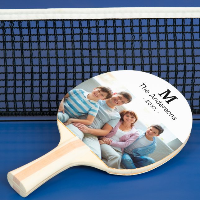 Monogram Custom Foto & Name Ping Pong Paddel Tischtennis Schläger (InSitu)