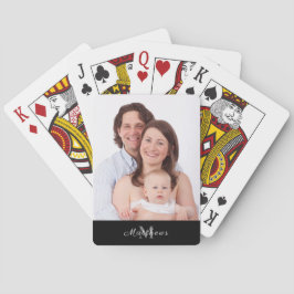 Monogram Custom Foto Your Name Playing Cards Spielkarten