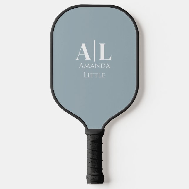 Monogram Custom Initials Pickleball Paddle - Blau (Vorderseite)