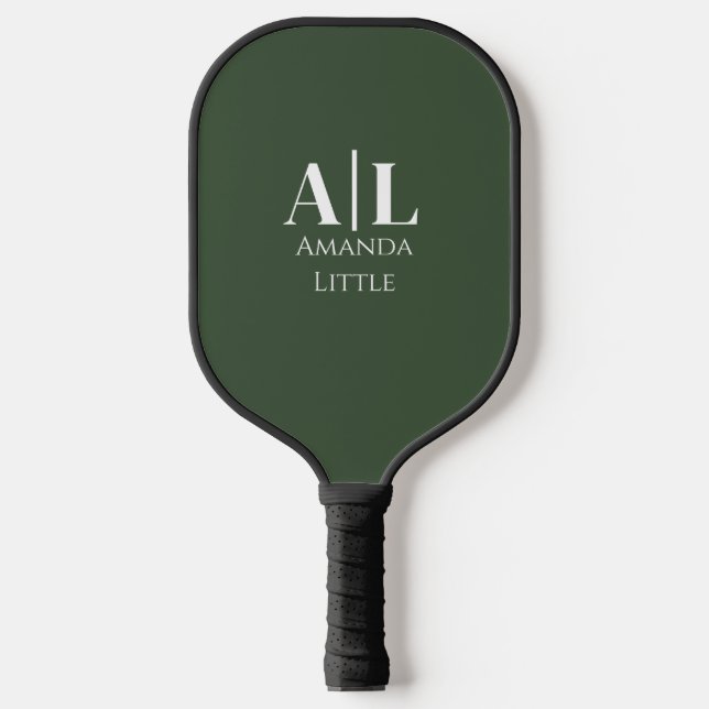 Monogram Custom Initials Pickleball Paddle - Green (Vorderseite)
