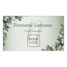 Monogram Custom Logo Greenery Floral Blätter