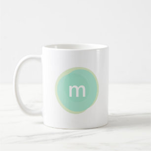 Monogram Custom Personalisiert in Minze und Green Kaffeetasse