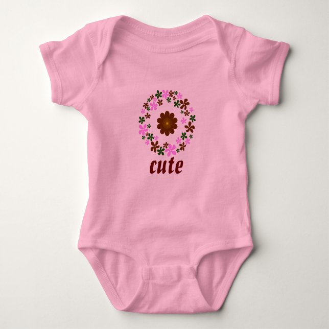 Monogram Customize Wedding Baby Strampler (Vorderseite)