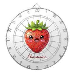 Monogram cute strawberry kawaii dartscheibe