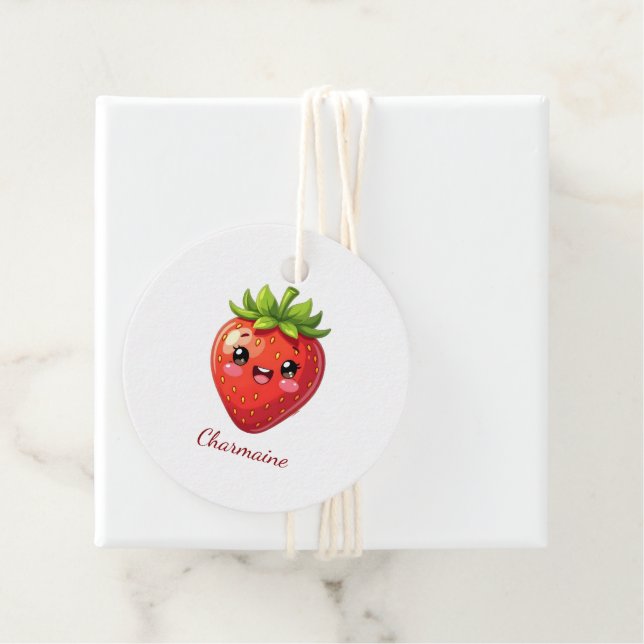 Monogram cute strawberry kawaii geschenkanhänger (Beispiel)