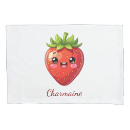 Monogram cute strawberry kawaii kissenbezug