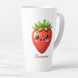 Monogram cute strawberry kawaii milchtasse