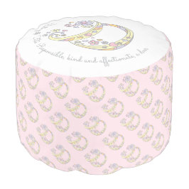Monogram D Destiny oder Ihr Name bedeutet Pouf Hocker