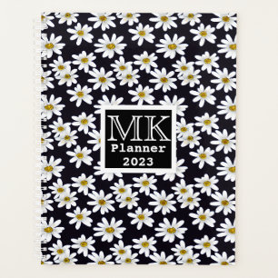 Monogram Daisy Floral Pattern Planer