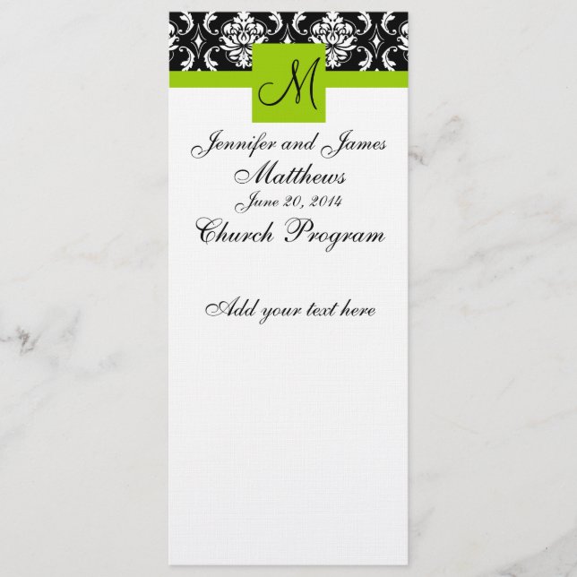 Monogram Damask Green Programm (Vorderseite)