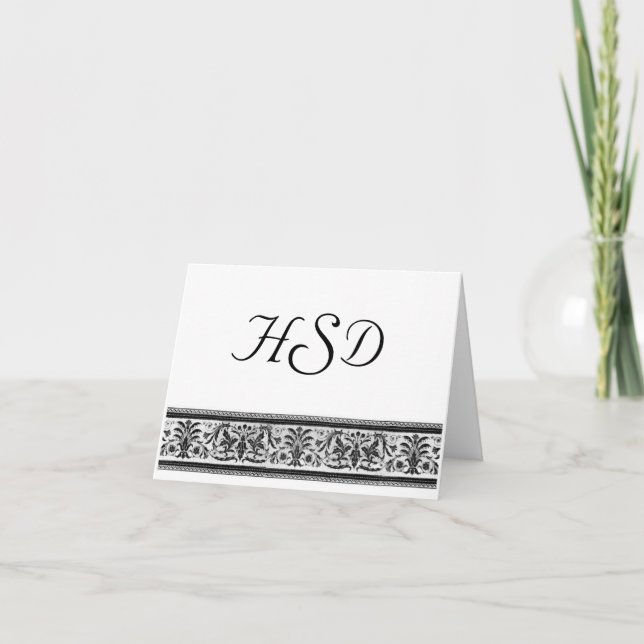 Monogram Dankeschön-Karte (Vorderseite)