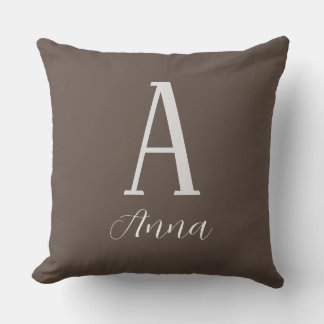 Monogram Dark Herbst Durchstechflasche Kopfkissen Kissen