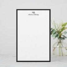 Monogram Decorative Typografie Black Border
