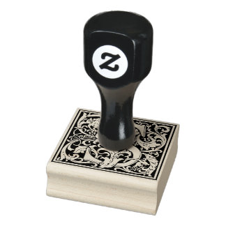 Monogram-Dekorationsbrief S Gummistempel