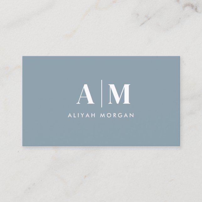 Monogram des Accountant Einfach Minimalistisch Dus Visitenkarte (Vorderseite)