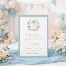 Monogram des Baby Carriage Wappen | Blue Baby Dusc