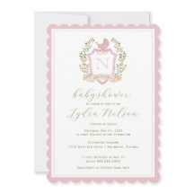 Monogram des Baby Carriage Wappen | Pink Baby Dusc