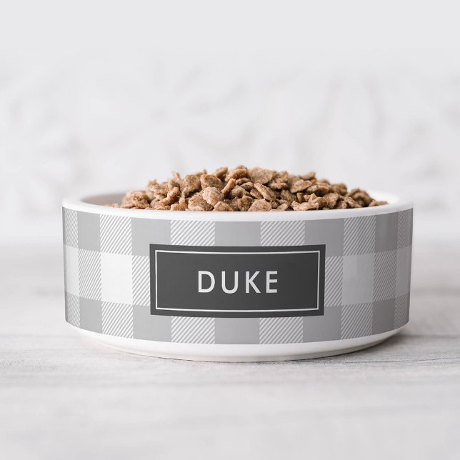 Monogram des grauen Buffalo-Karos Napf (Von Creator hochgeladen)