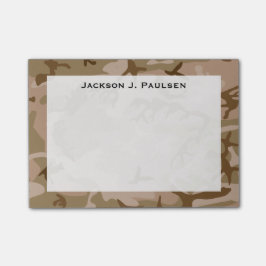 Monogram Desert Beige Brown Green Camouflage Camou Post-it Klebezettel