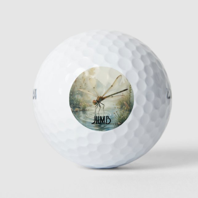 Monogram Dragonfly Dragonflies Golfball (Vorderseite)