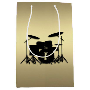 Monogram Drum Set Gold Mittlere Geschenktüte