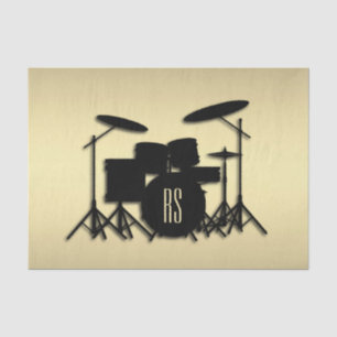 Monogram Drum Set Gold Seidenpapier
