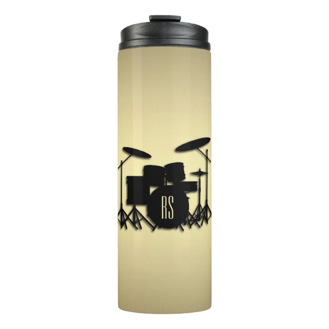 Monogram Drum Set Gold Thermosbecher (Vorderseite)