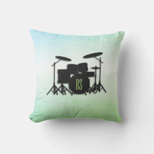 Monogram Drum Set Green Kissen