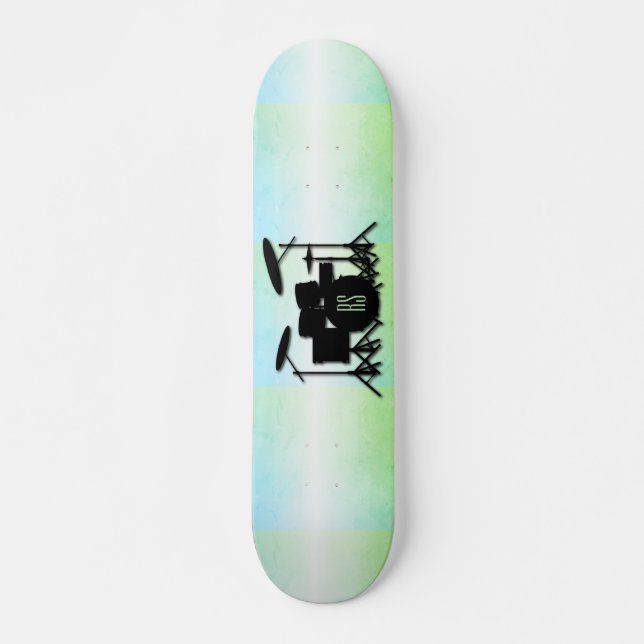 Monogram Drum Set Green Skateboard (Vorne)
